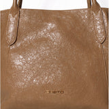 Borsa a Mano in Pelle Vegana Beige