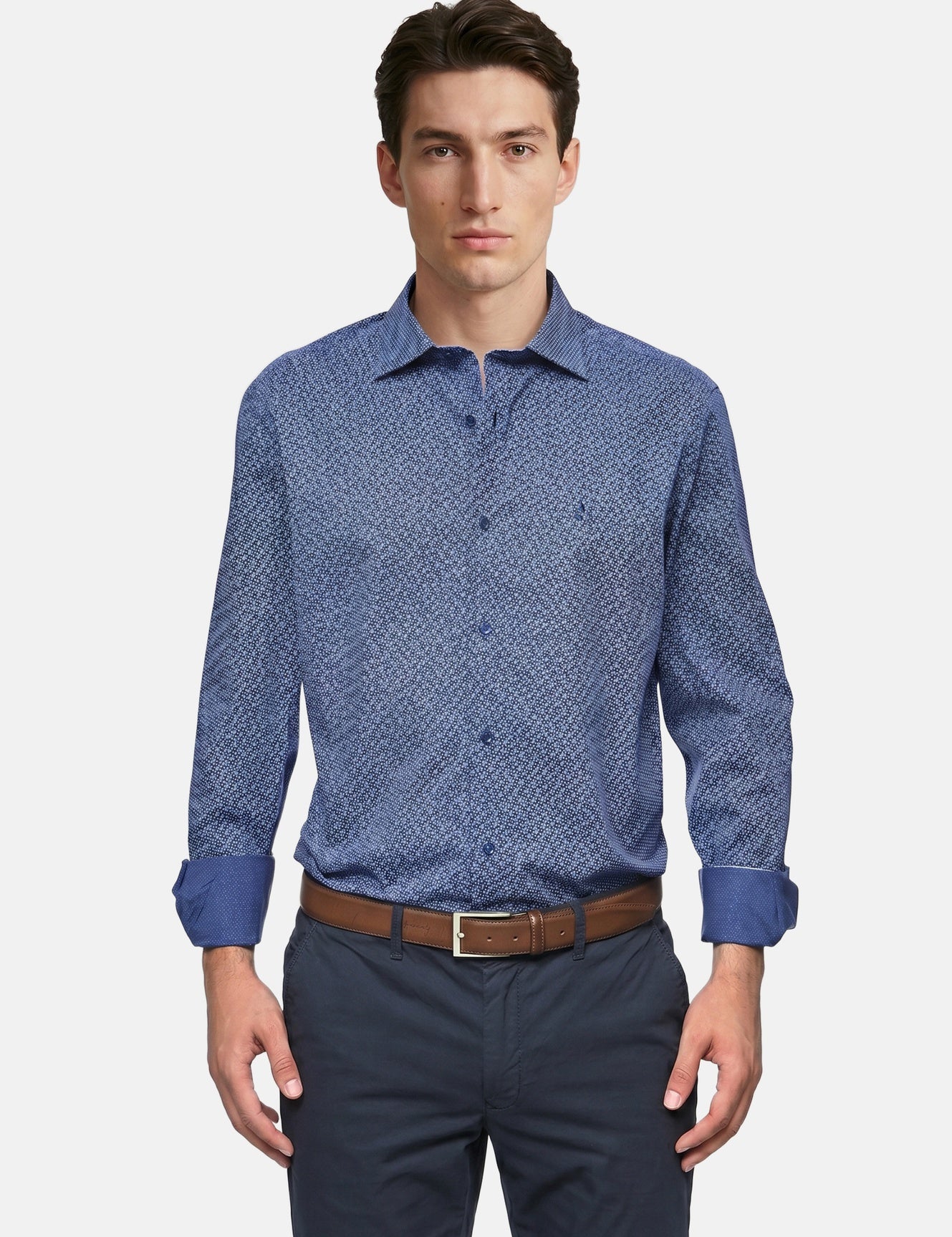 Camicia in Cotone Blu Jeans Navigare