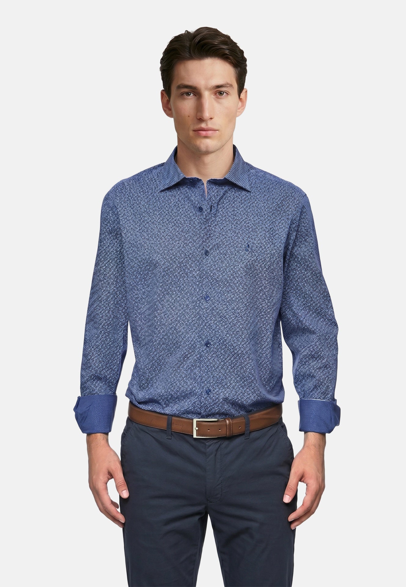 Camicia in Cotone Blu Jeans Navigare