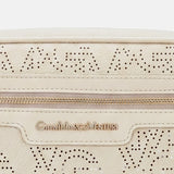 Borsa a tracolla in Pelle Vegana Beige