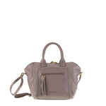 Borsa a Mano in Vera Pelle Taupe Pierre Cardin