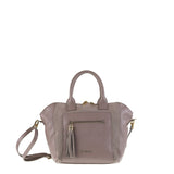 Borsa a Mano in Vera Pelle Taupe Pierre Cardin
