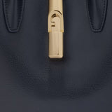 Borsa a Mano in Pelle Palmellato Blu Scuro