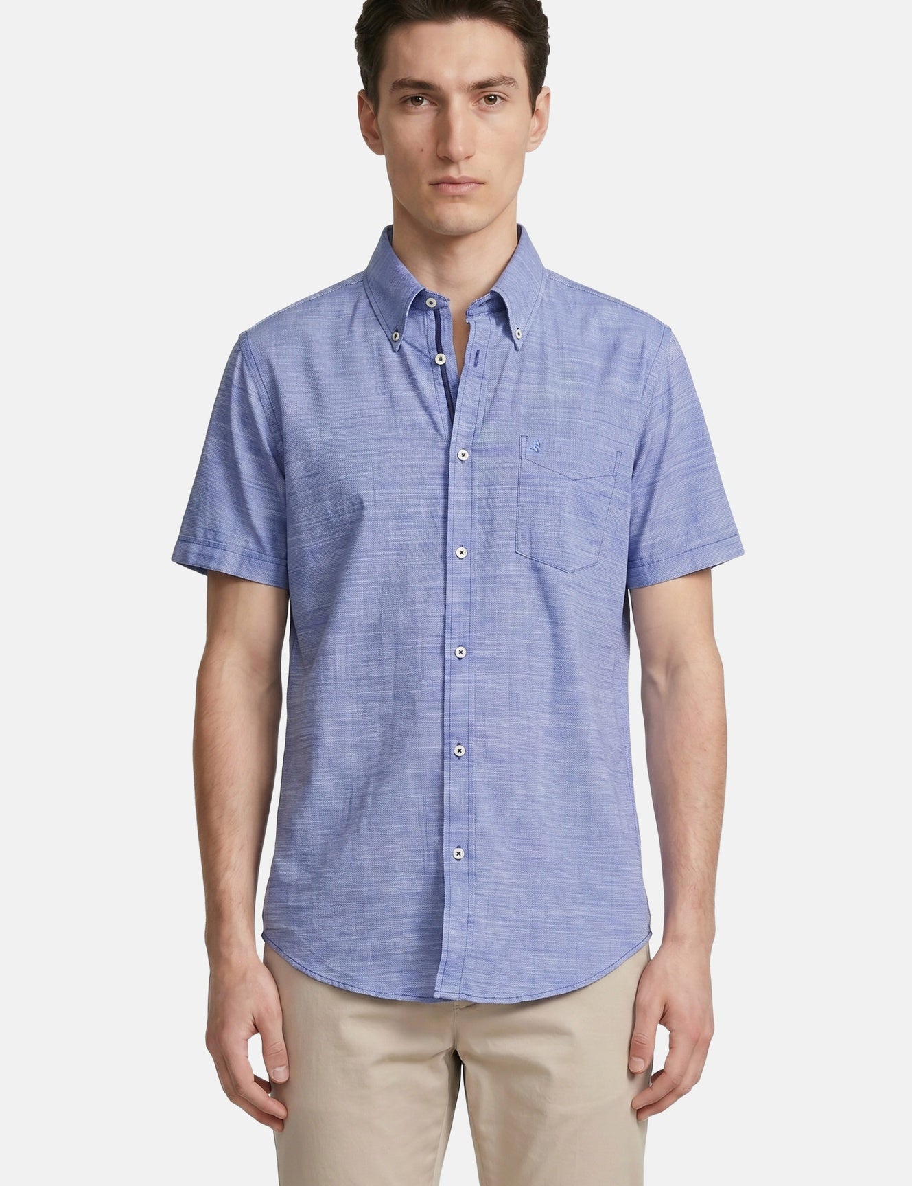 Camicia in Cotone Blu Navigare