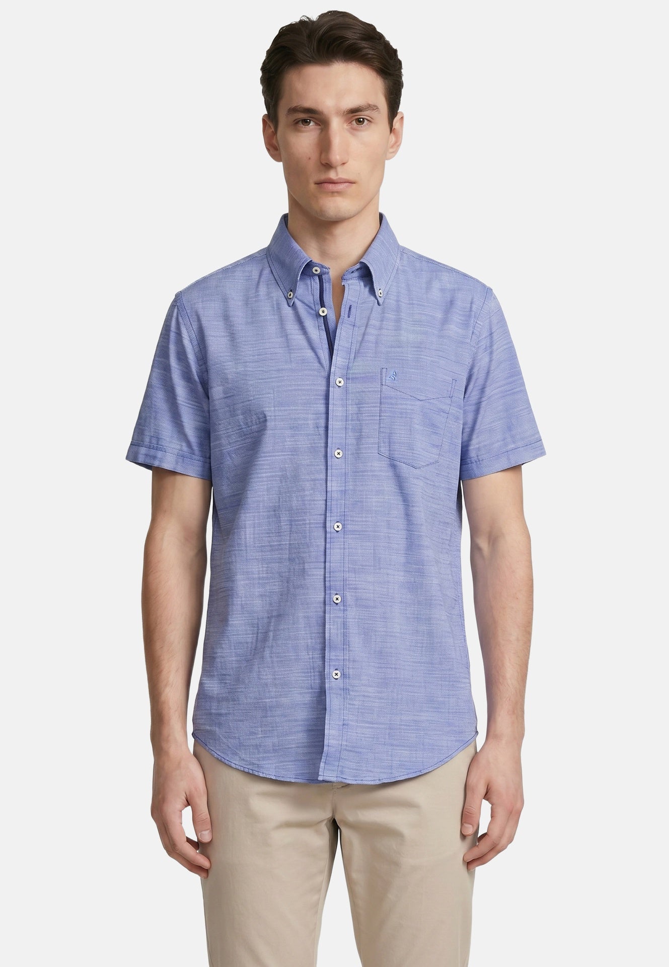Camicia in Cotone Blu Navigare