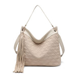 Borsa a Spalla in Pelle Vegana Beige