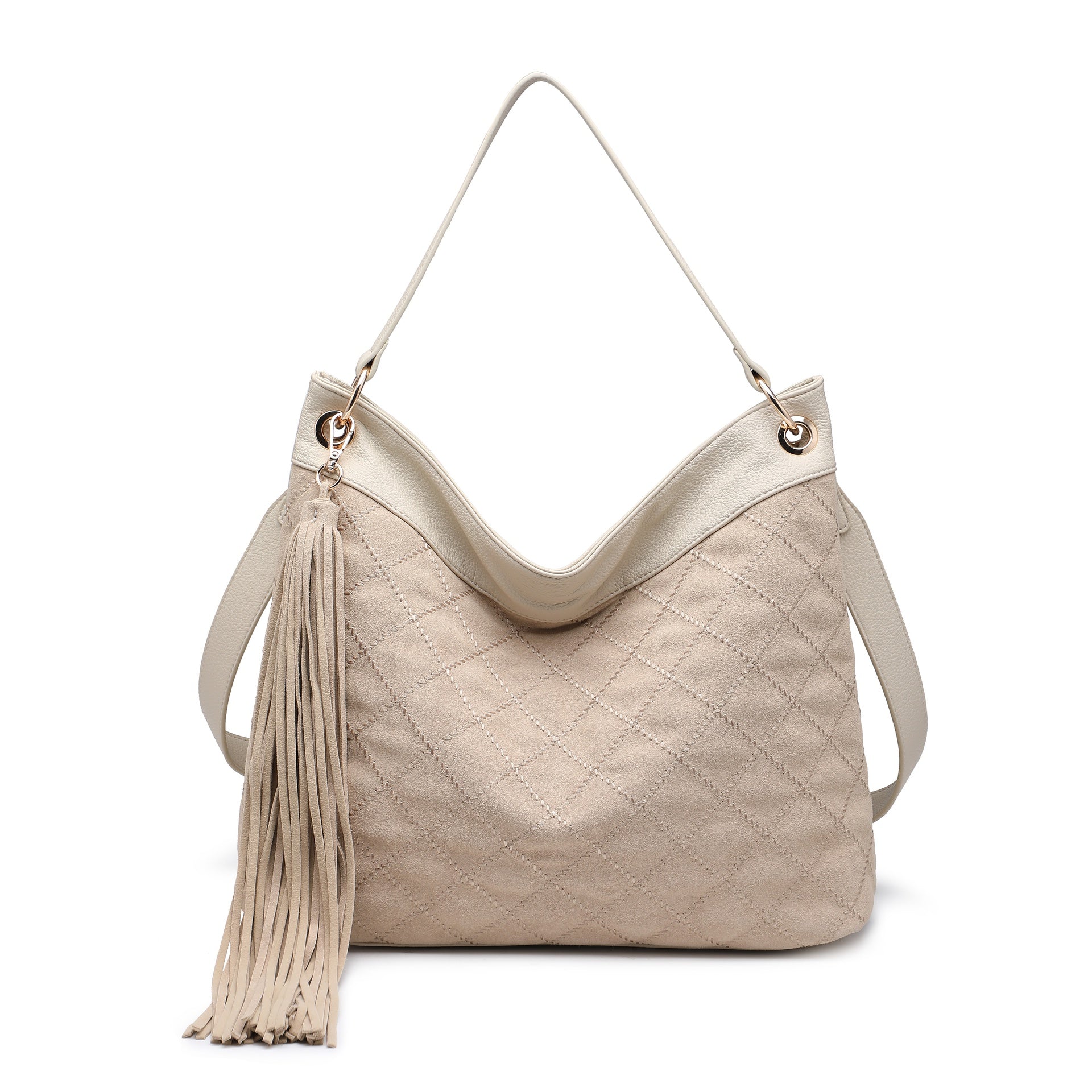 Borsa a Spalla in Pelle Vegana Beige