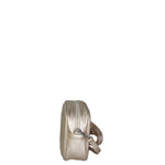 Borsa a Tracolla in Genuine Printed Suede Leather Argento