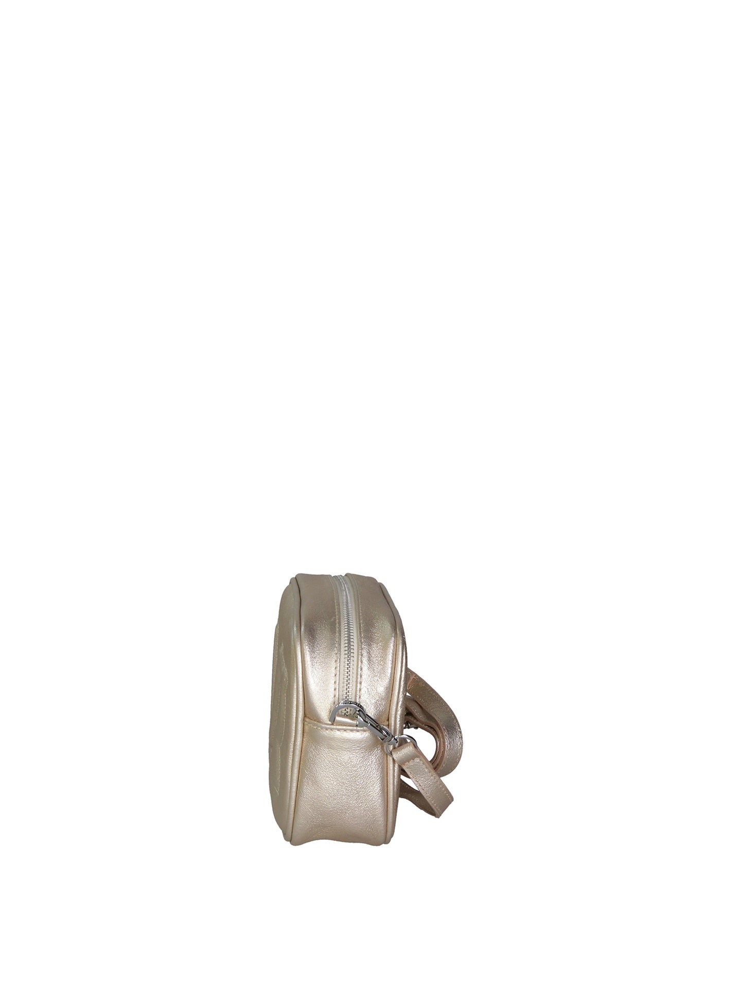 Borsa a Tracolla in Genuine Printed Suede Leather Argento
