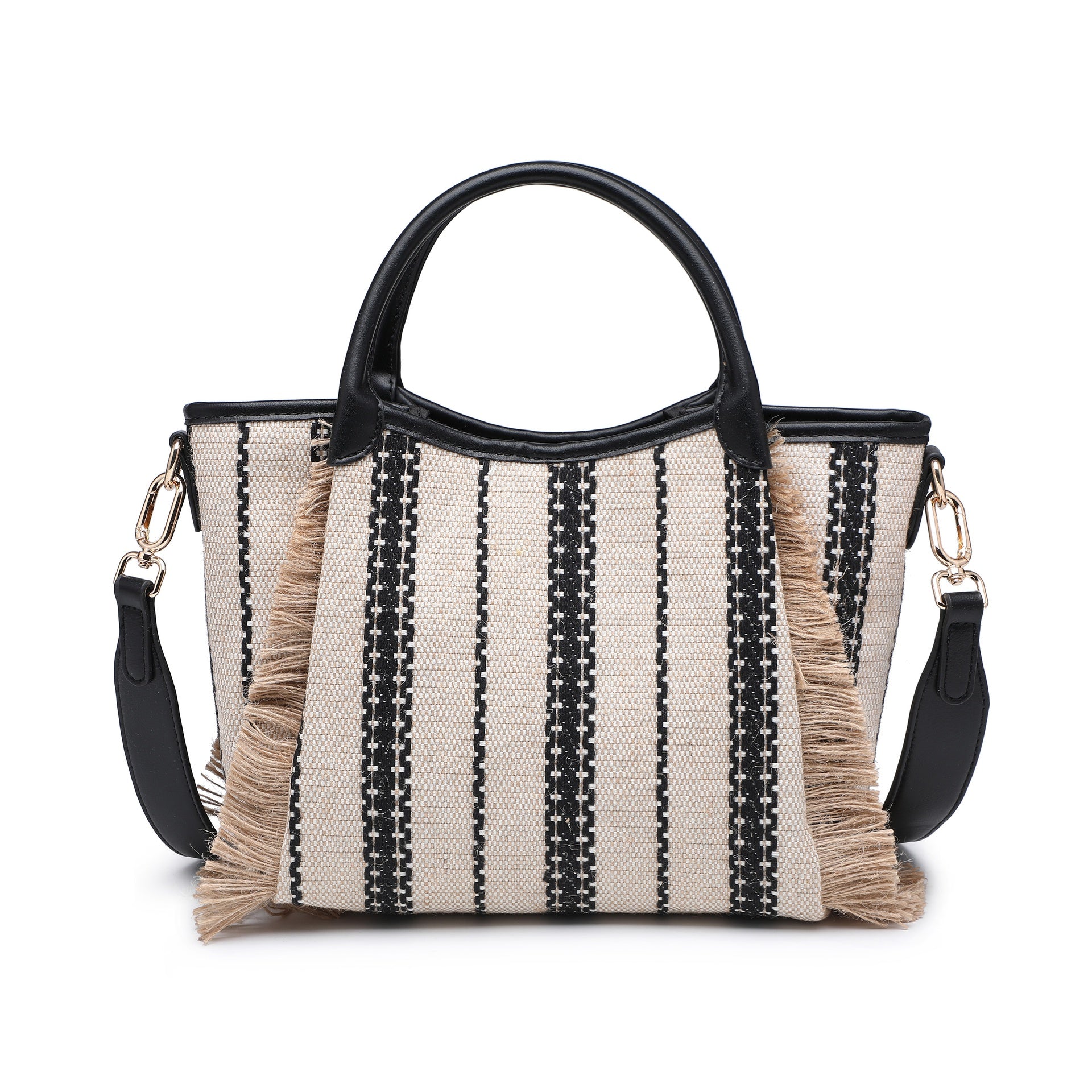 Borsa Shopper in Cotone Nero