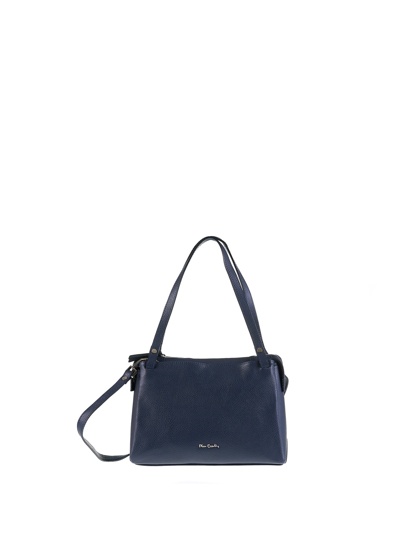 Borsa a Tracolla in Vera Pelle Navy Pierre Cardin