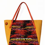 Borsa a Mano in Pelle Vegana Giallo