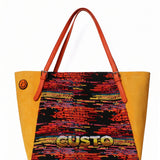 Borsa a Mano in Pelle Vegana Giallo