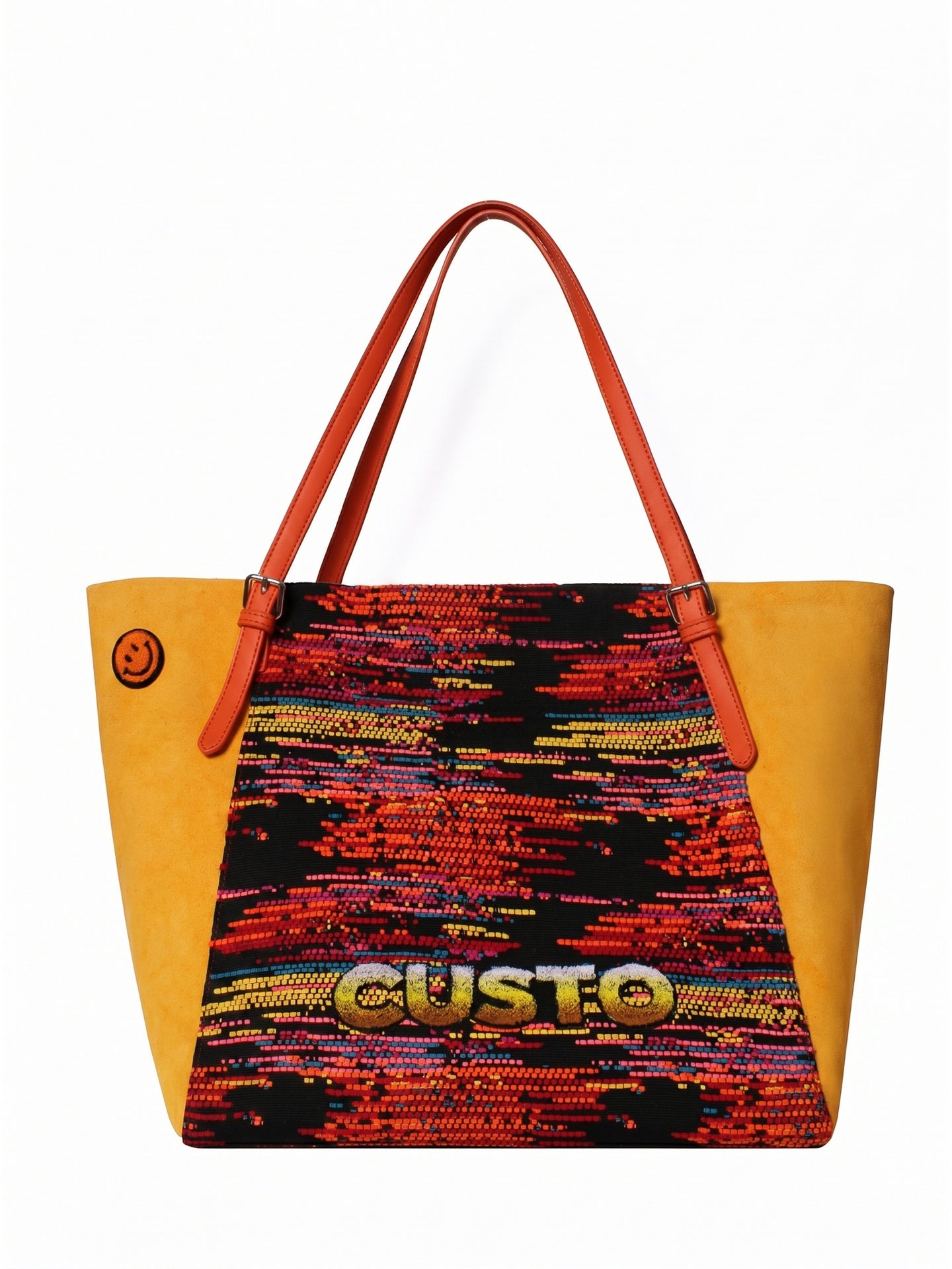 Borsa a Mano in Pelle Vegana Giallo
