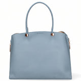 Borsa a Mano in Pelle Vegana Blu Jeans