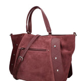 Borsa a Mano in Vera Pelle Bordeaux