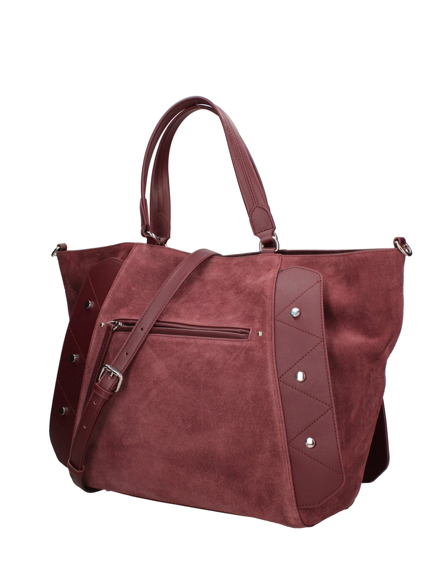 Borsa a Mano in Vera Pelle Bordeaux