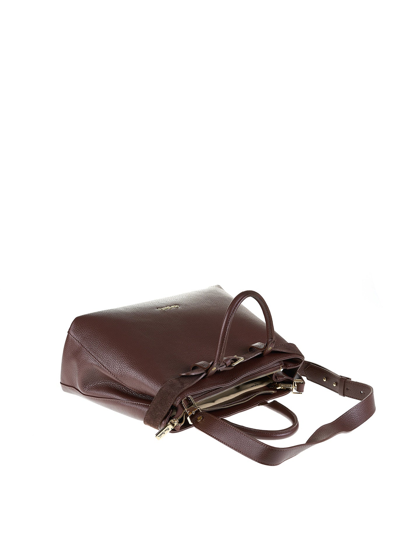Borsa a Mano in Vera Pelle Cioccolato Pierre Cardin