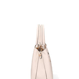 Bolso de hombro de piel vegana beige