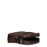 Borsa a Tracolla in 100% Pu Vegan Leather Marrone Scuro