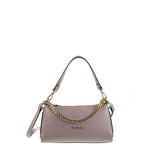 Borsa a Spalla in Vera Pelle Taupe Pierre Cardin