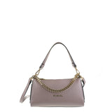 Borsa a Spalla in Vera Pelle Taupe Pierre Cardin