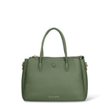 Borsa a Mano in Pelle Vegana Verde Pierre Cardin