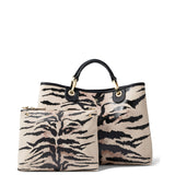 Borsa a Mano in Poliestere Beige