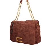 Borsa a spalla CUSTO - Marrone scuro