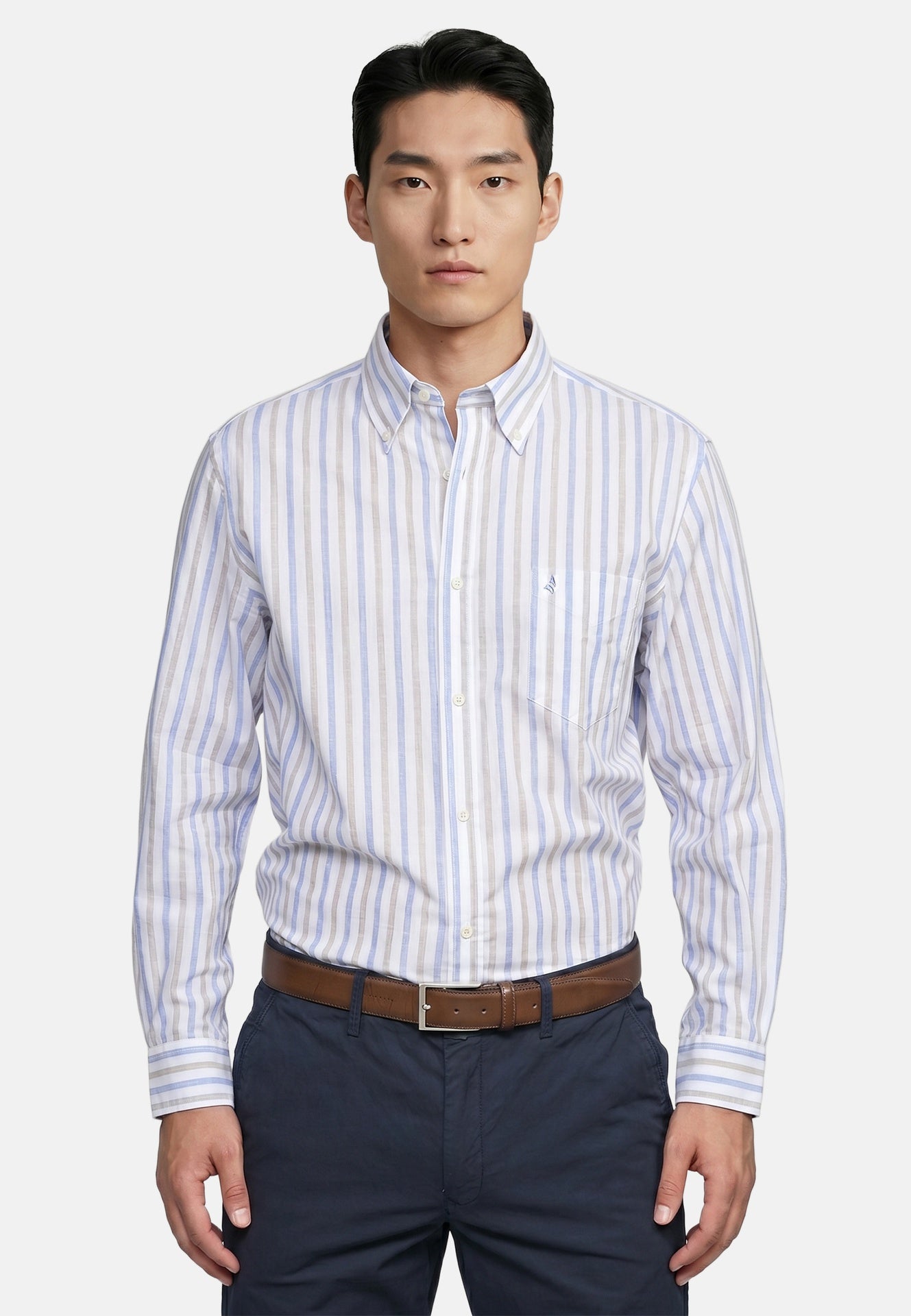 Camicia in Cotone Beige Navigare