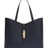 Borsa a Spalla in Pelle Blu Scuro Furla