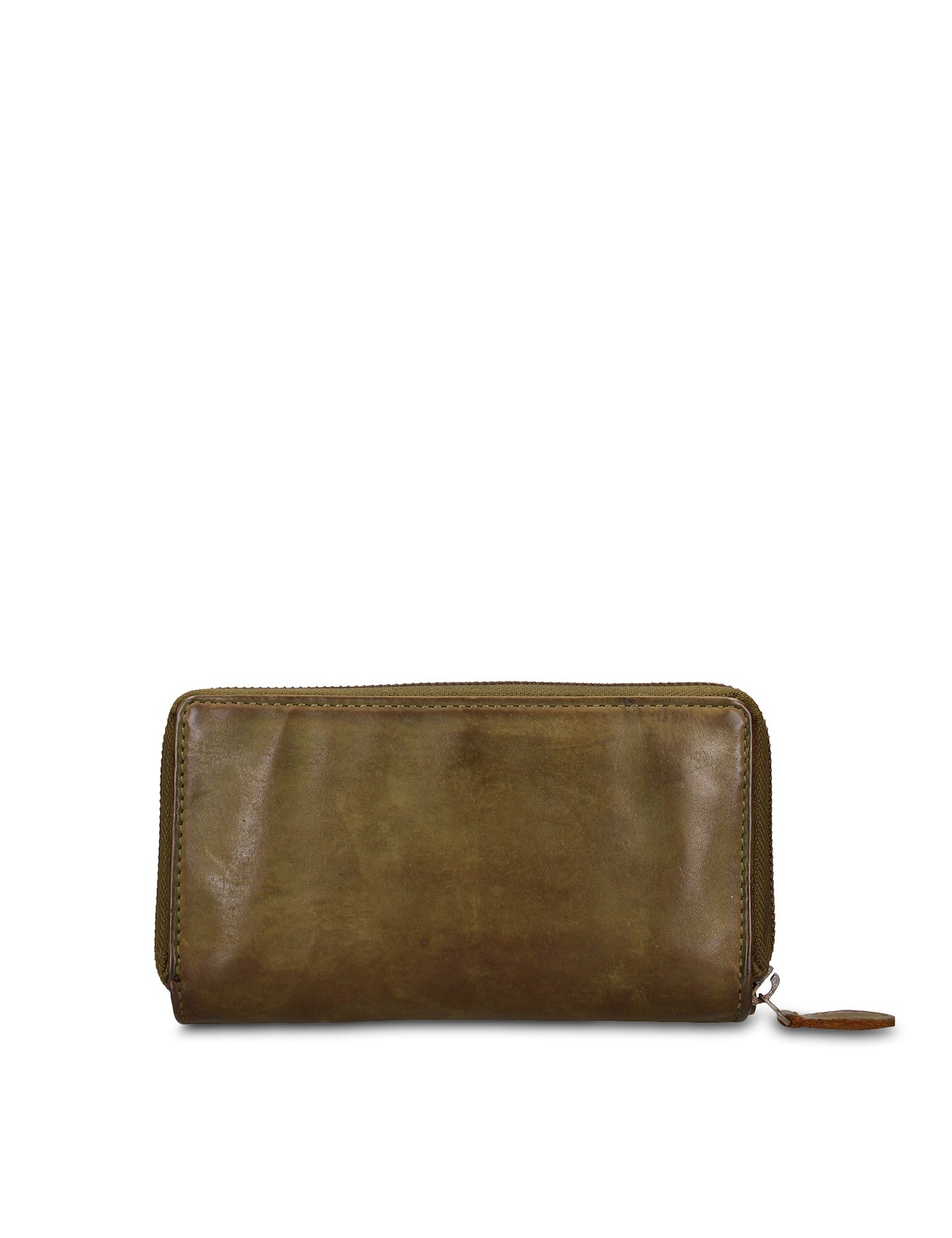Portafoglio in Vera Pelle Verde Militare