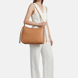 Borsa a mano in Pelle Vegana Tan
