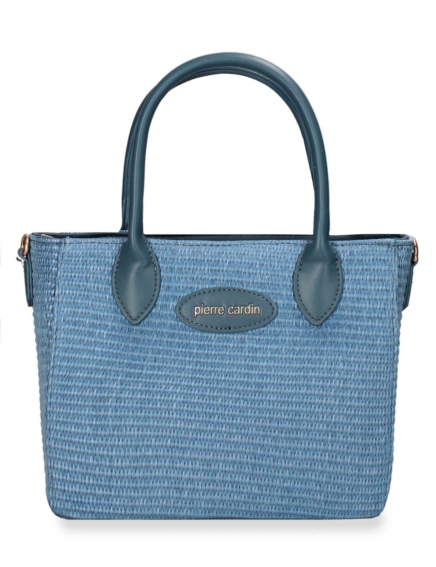 Borsa a Mano in Pelle Vegana Blu Jeans Pierre Cardin