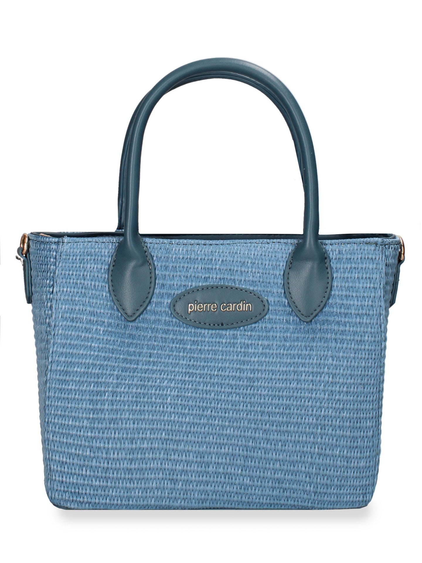 Borsa a Mano in Pelle Vegana Blu Jeans Pierre Cardin