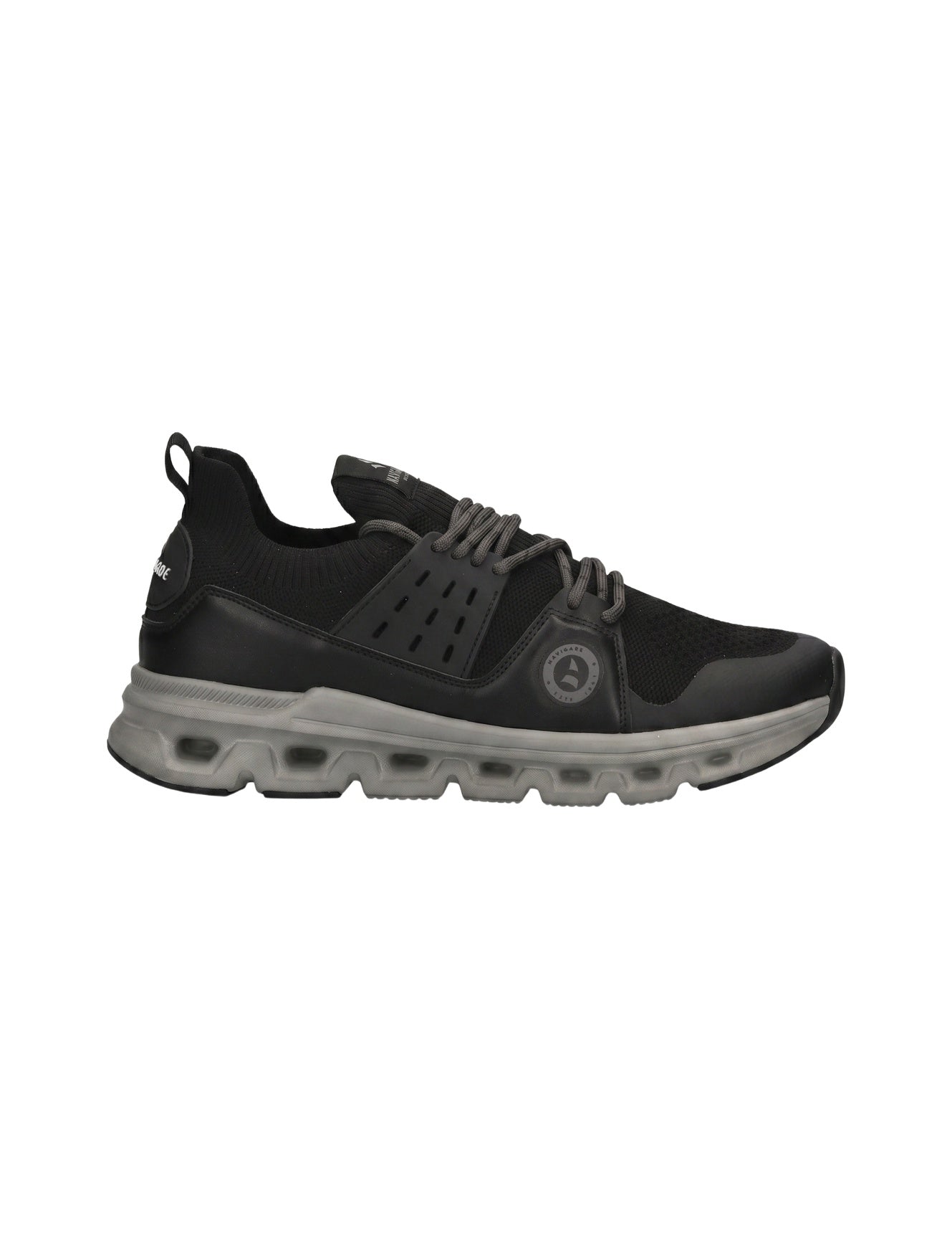 Scarpa stringata in Pelle Vegana Nero Navigare