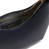 Borsa a Spalla in Pelle Blu Scuro