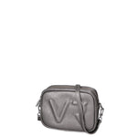 Borsa a Tracolla in Genuine Printed Suede Leather Grigio