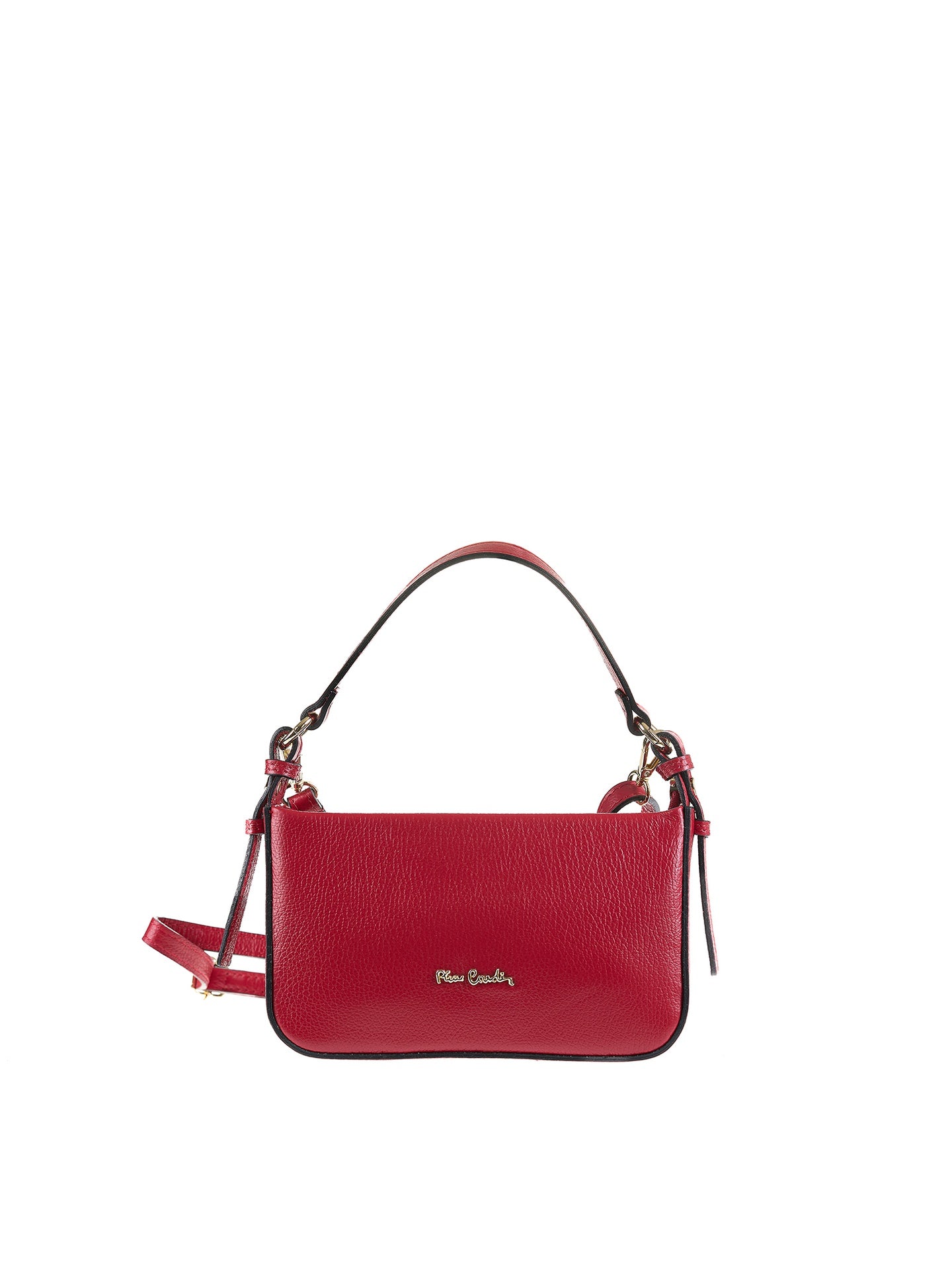 Borsa a Spalla in Vera Pelle Rubino Pierre Cardin