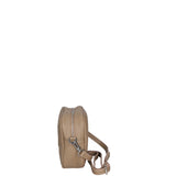 Borsa a Tracolla in Dollaro Leather Beige Scuro