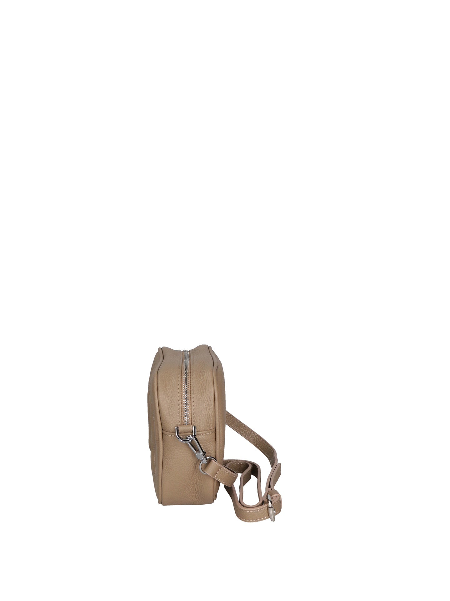 Borsa a Tracolla in Dollaro Leather Beige Scuro