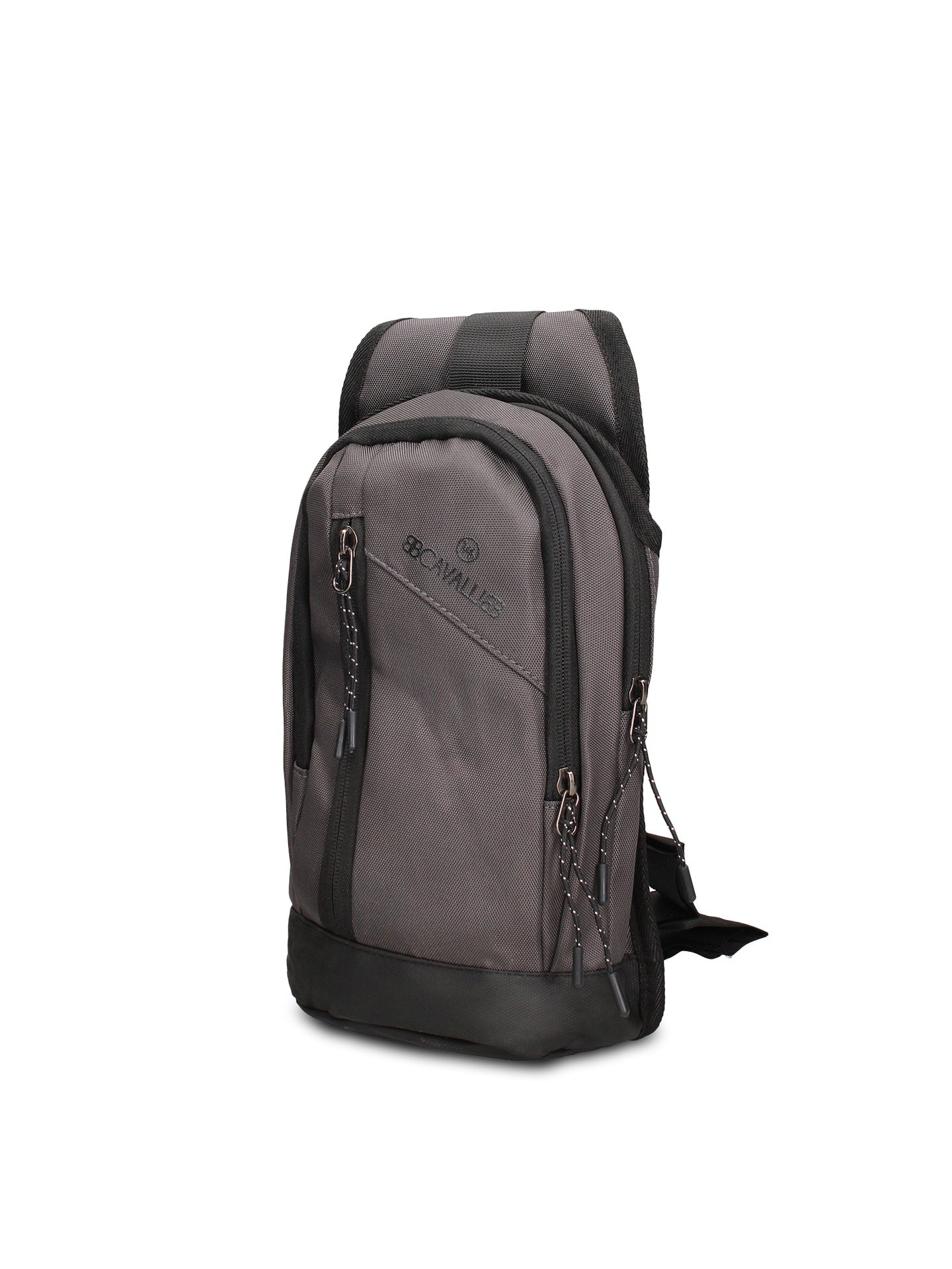 Marsupio in 100% Pu Vegan Leather Grigio Scuro