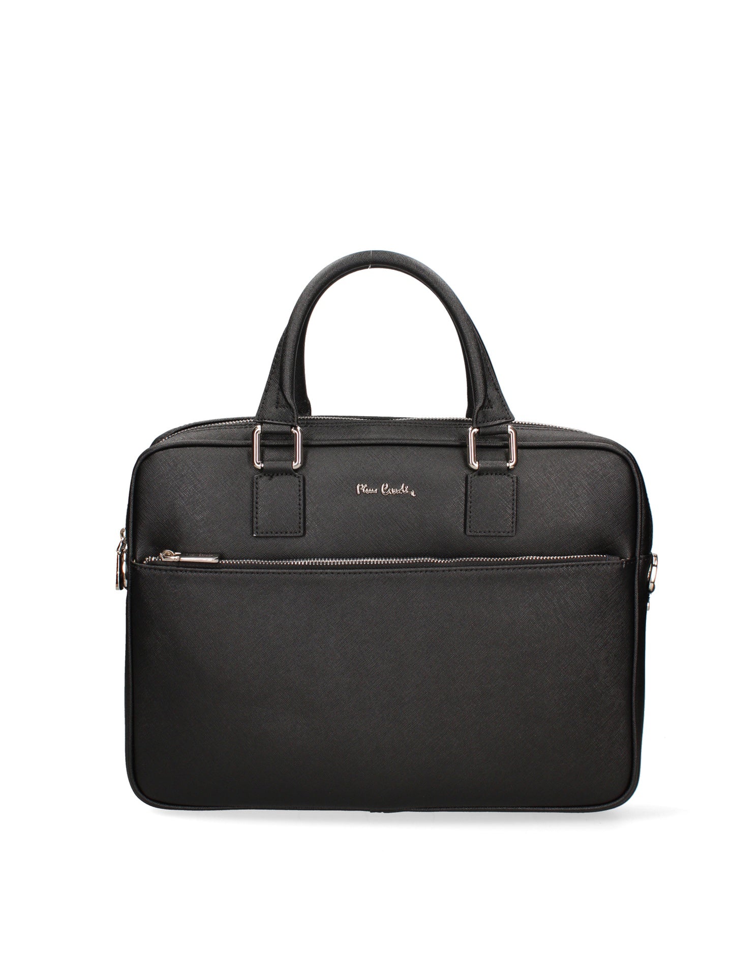Borsa in Vera Pelle Nero Pierre Cardin