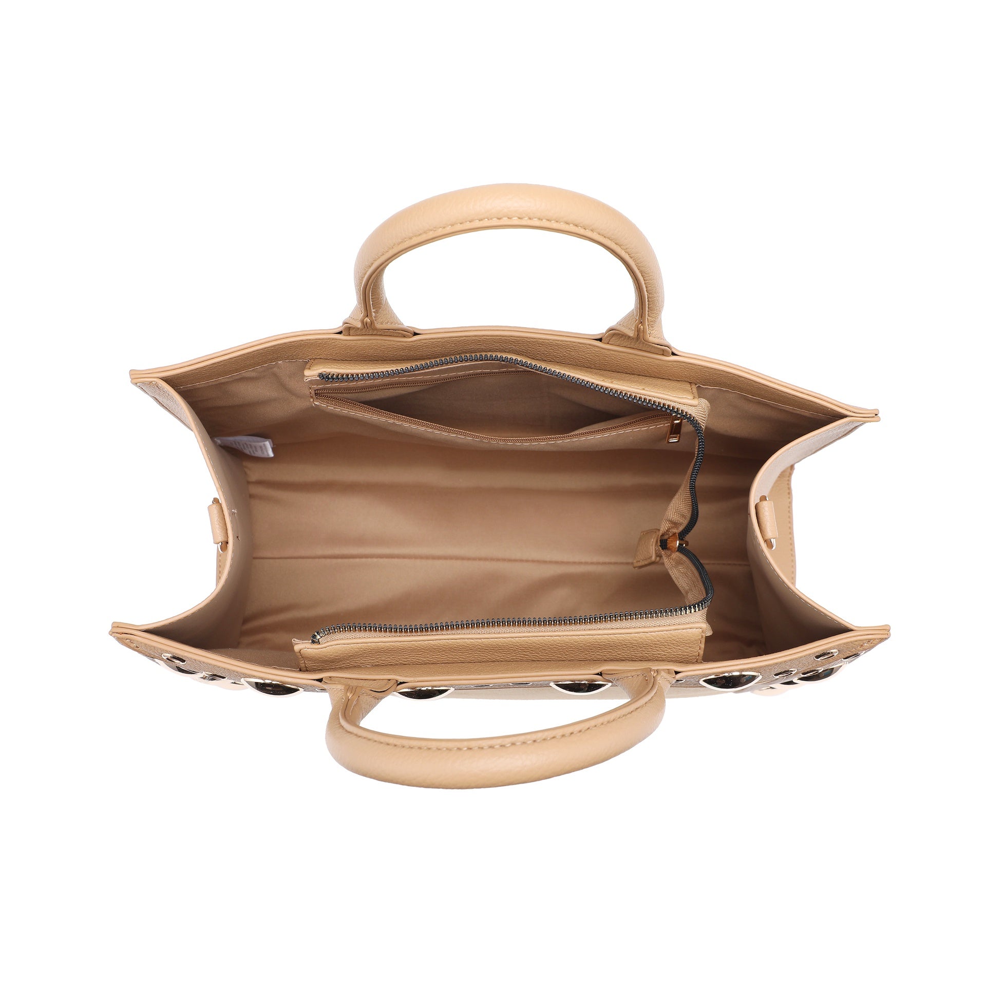Borsa Shopper in Pelle Vegana Marrone Chiaro