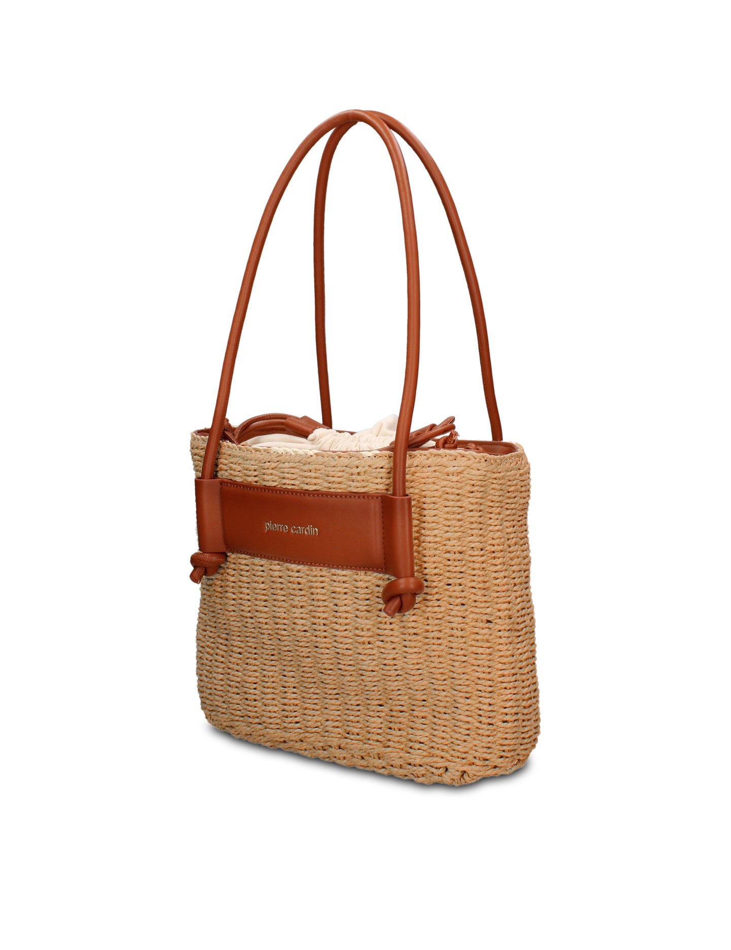 Borsa a Mano in Pelle Vegana Marrone Scuro
