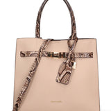 Borsa a Mano in Pelle Vegana Taupe