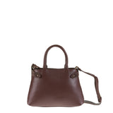 Borsa a Mano in Vera Pelle Cioccolato