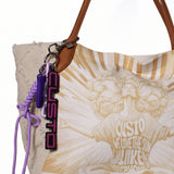 Borsa a Mano in Pelle Vegana Panna