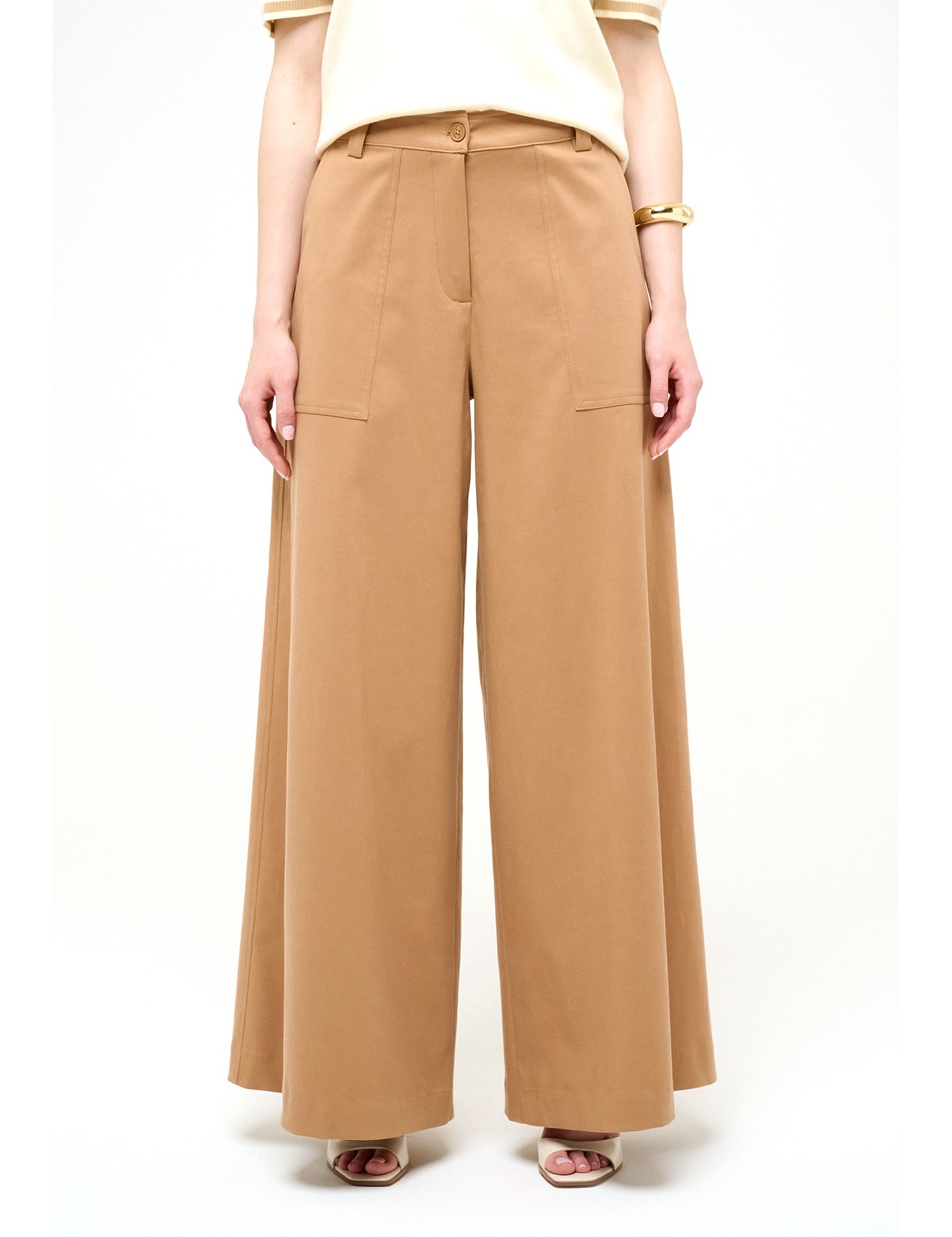 Pantaloni Donna Calluna Elite in Cotone Tabacco Marc Ellis