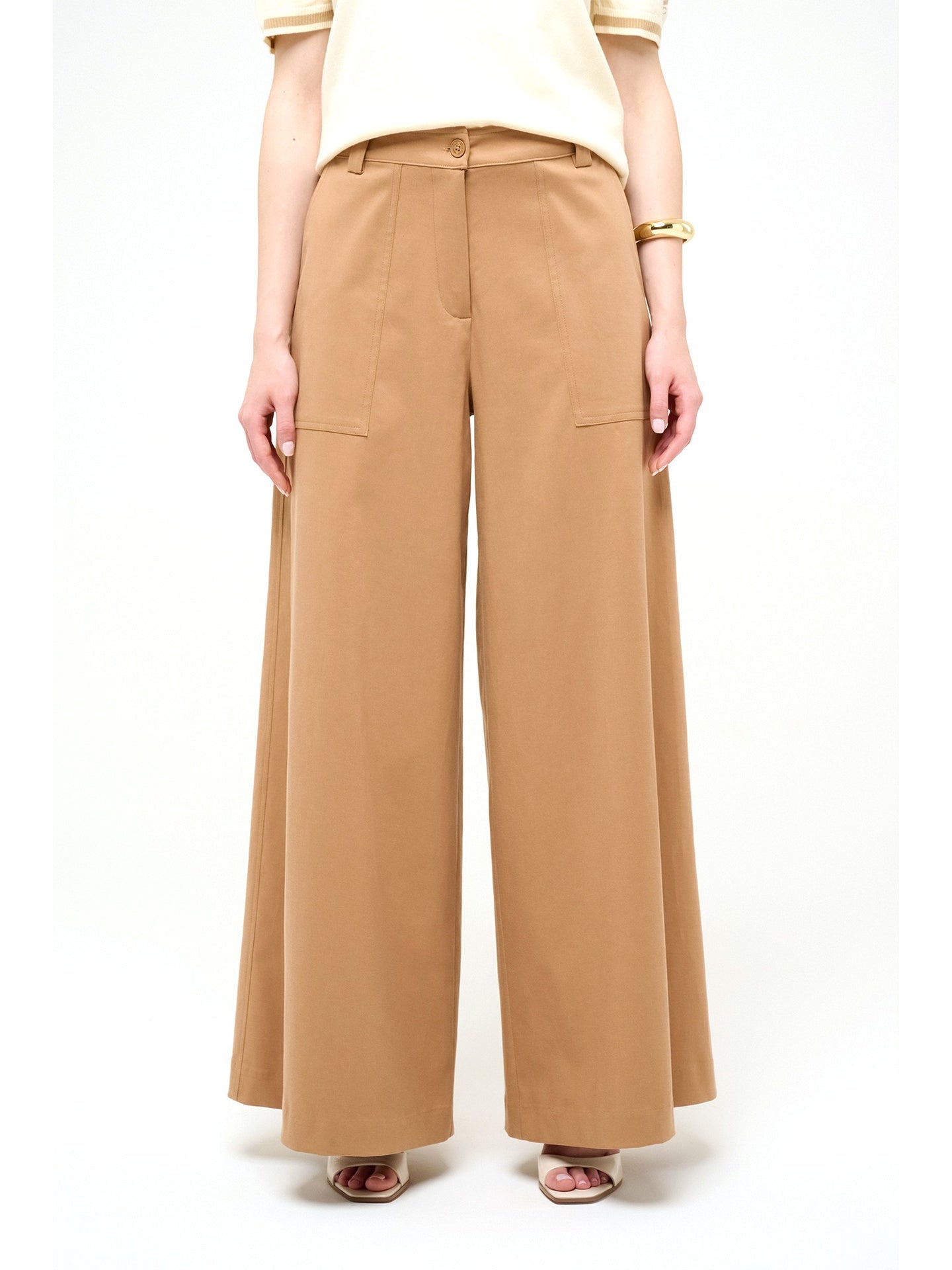 Pantaloni Donna Calluna Elite in Cotone Tabacco Marc Ellis